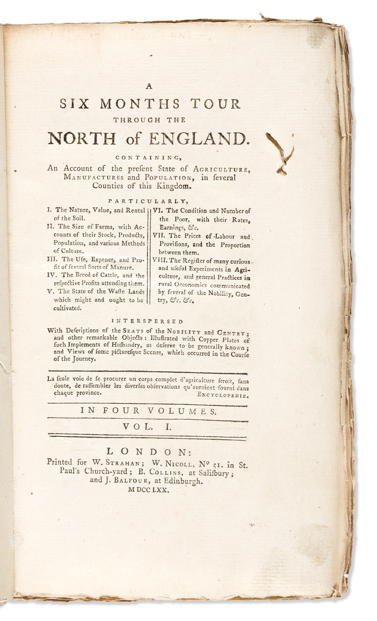 [Economics] Young, Arthur (1741-1820) A Six Months Tour through the North of England.